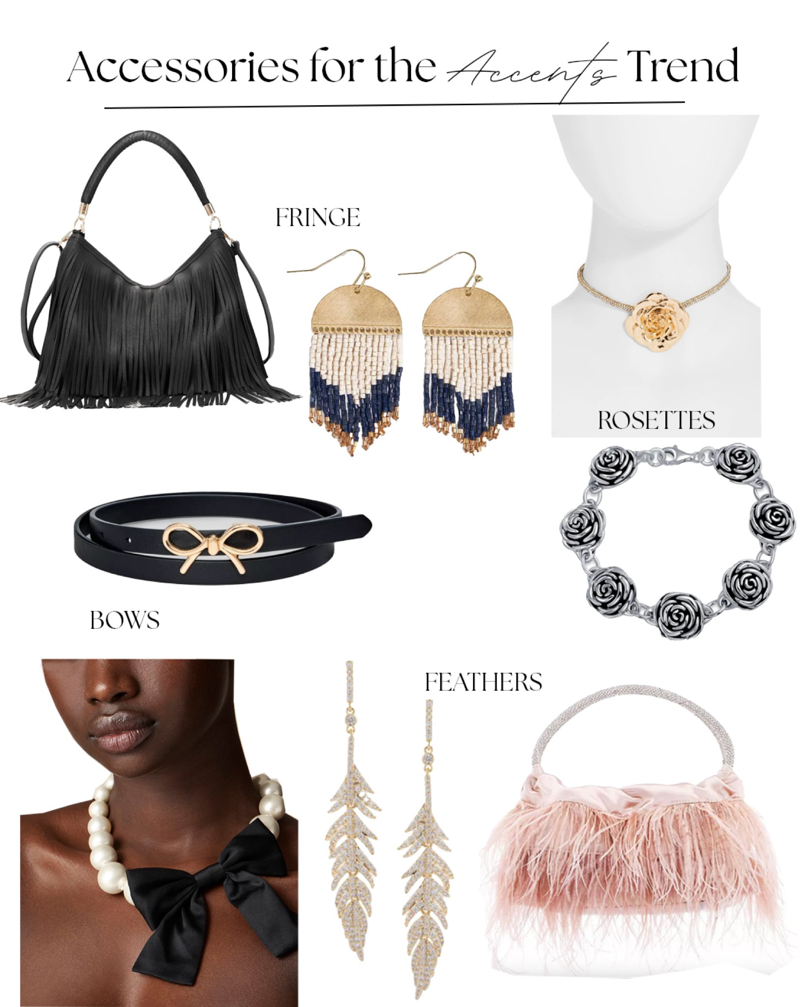 Are you an accessories fan? I certainly am! So much so that I wrote an entire blog post on the accessories that match the trends of the season! There are 5 collages, make sure to see them all.  And you can check out the blog post on dianneinstyle.com

I have included up to 30 products for each trend - so look beyond the collage! 


#LTKStyleTip #LTKSeasonal