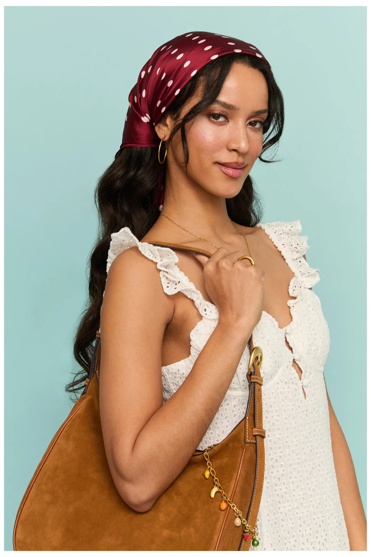 Petit Moments Satin Polka Dot Square Scarf (Women) | Nordstrom | Nordstrom