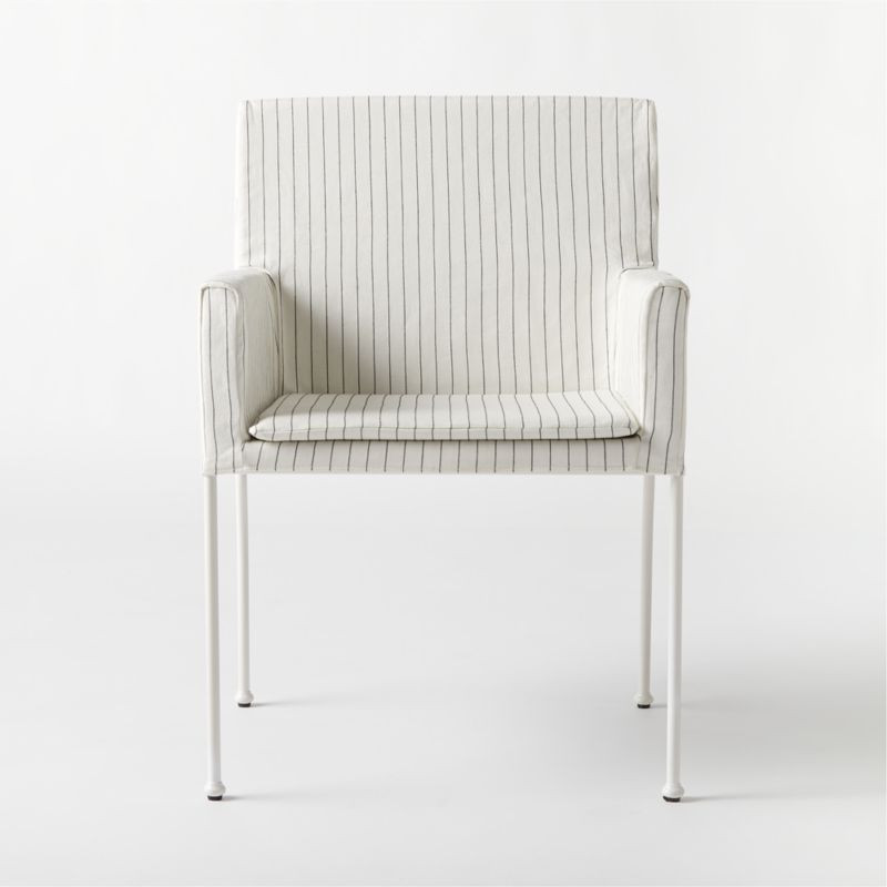 Drop Stripe Modern Dining Armchair + Reviews | CB2 | CB2