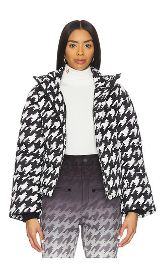 Polar Flare Ski Jacket III in Black & White Houndstooth | Revolve Clothing (Global)
