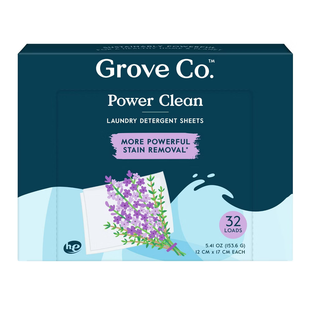 Grove Co. Laundry Detergent Sheets - Lavender - 6.7oz/32ct | Target
