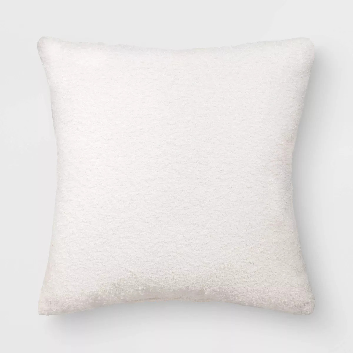 20"x20" Boucle Solid Square Outdoor Throw Pillow Ivory - Threshold™ | Target
