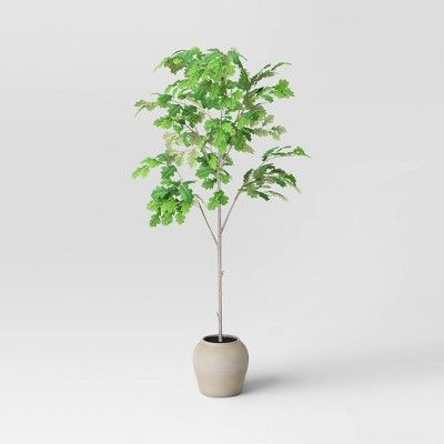 72" Artificial White Oak Tree Green - Threshold™ designed with Studio McGee | Target