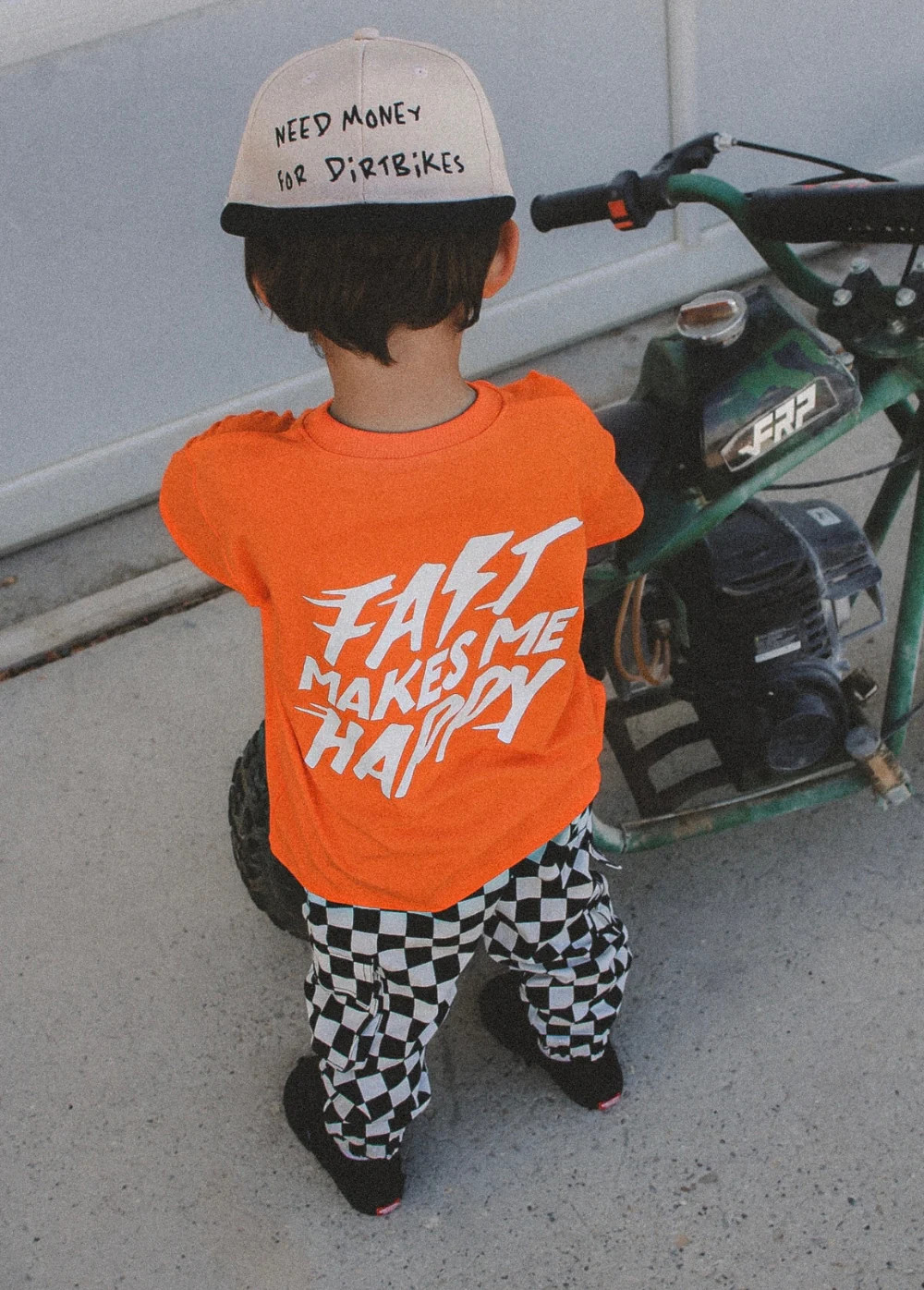 Fast Makes Me Happy T-shirt Orange | Little Trouble