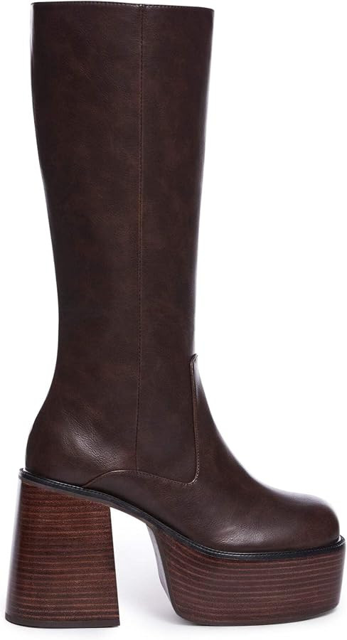 Dolls Kill Vintage Soul Knee High Boots by Delia\u2019s \u2013 Women\u2019s Vegan Leather Platfor... | Amazon (US)