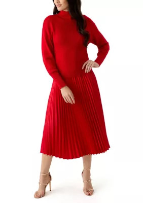 Philosophy Women's Drop Shoulder Mock Neck Midi Sweater Dress | Belk