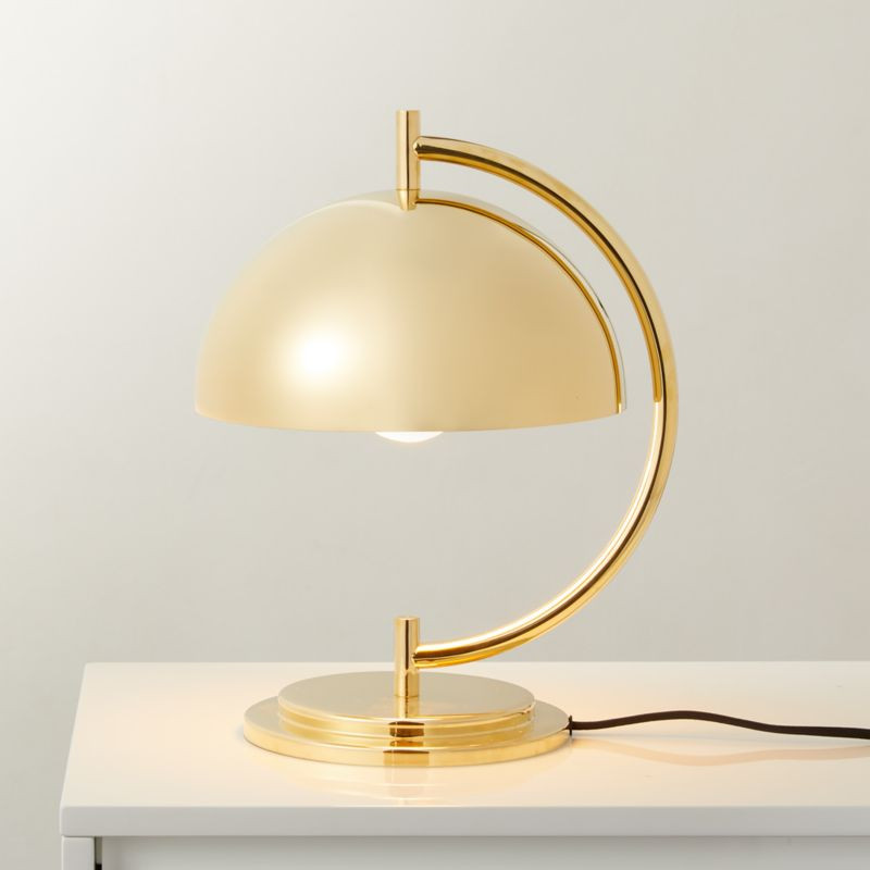 Melani Polished Brass Dome Table Lamp | CB2 | CB2