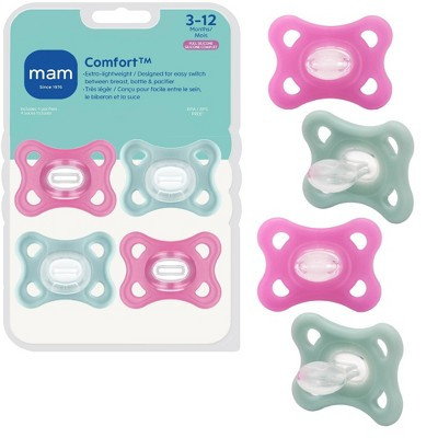 MAM Comfort Pacifiers 3-12m - Girl - 4pk | Target