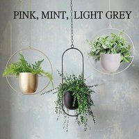 Metal Wall Hanging Plant Hanger, Modern Minimalist Planter. Air Holder. Planters Indoor Plants/ Home | Etsy (US)