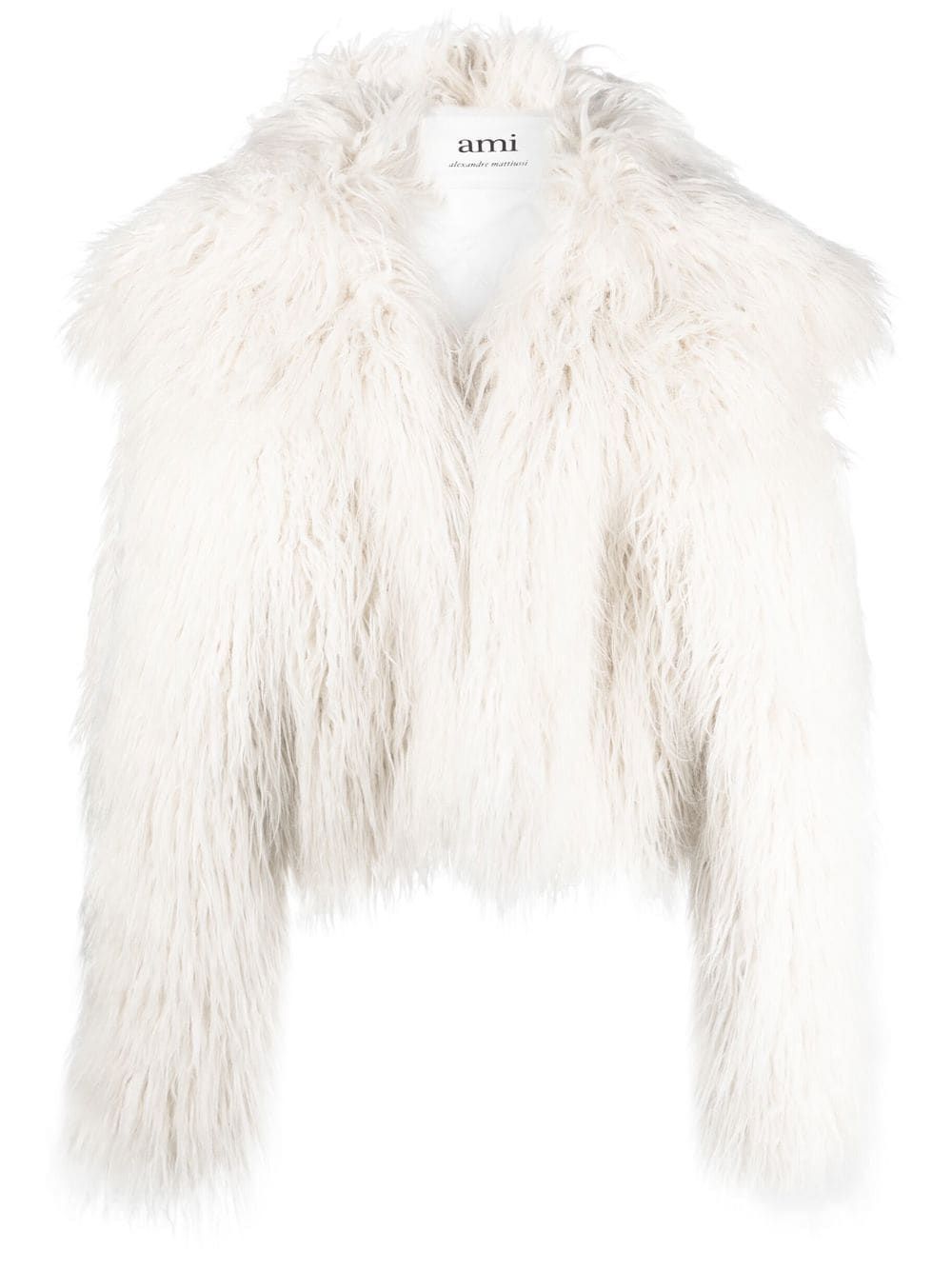AMI Paris faux-fur Cropped Jacket - Farfetch | Farfetch Global