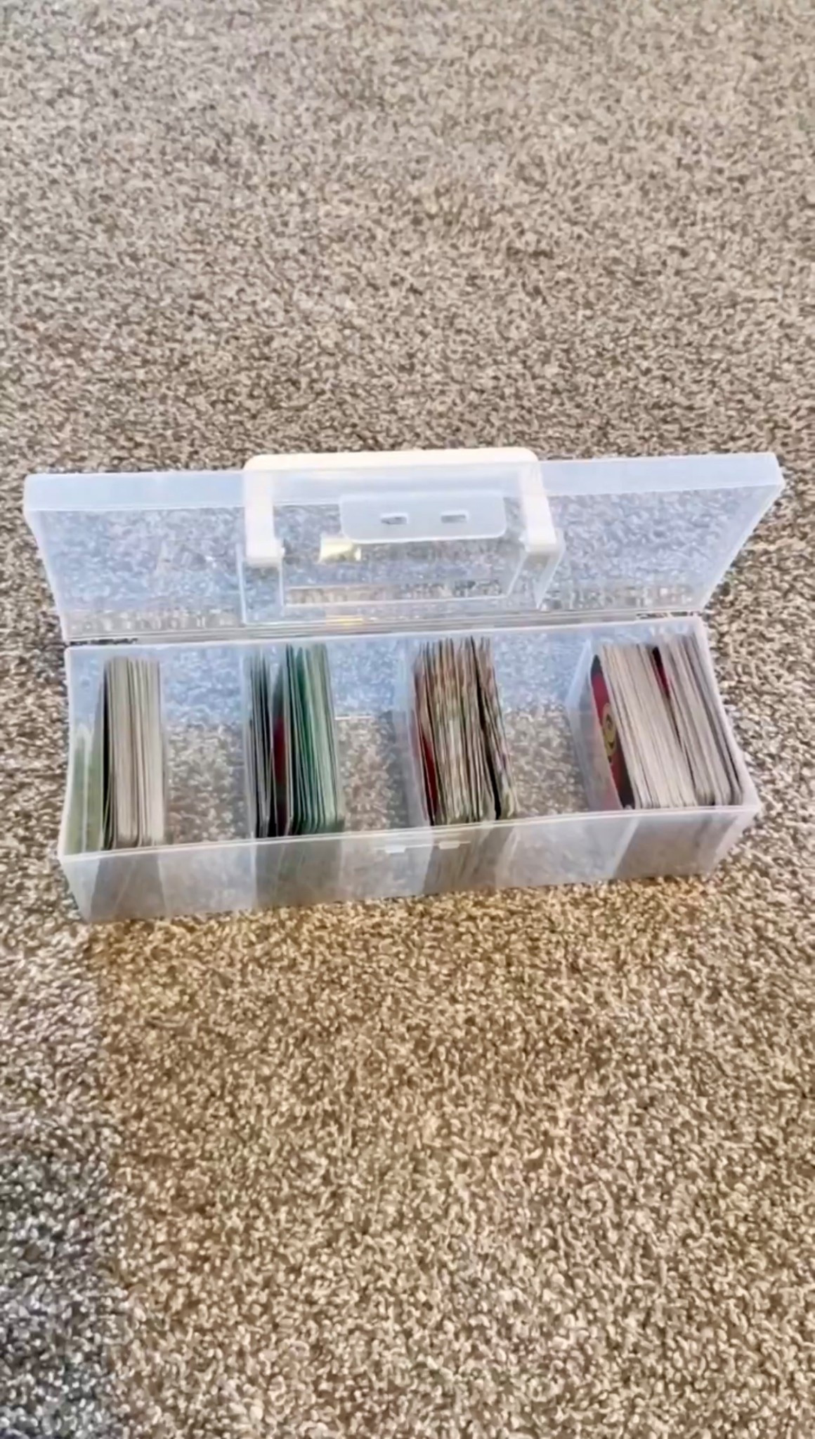 Clear Plastic Trading Card Storage Box Plastic Card Storage Case with Dividers, Portable Baseball Cards Organizer Box for Football Sports, Game Cards, Legos

#MomHack #ToyStorageIdeas #GameCardOrganizer #PlayroomReset #AmazonOrganizationFinds #ResetSaturday #MomLifeSolutions #SmallToyStorage #SparklingInStyle #OrganizedMomEra #StorageBoxHack #SpringReset

mom life, toy storage, card storage ideas, game card organizer, trading card storage, small toy organization, amazon home finds, kids room organization, playroom storage, reset sunday, mom hack, small space storage

#LTKKids #LTKHome #LTKFindsUnder50