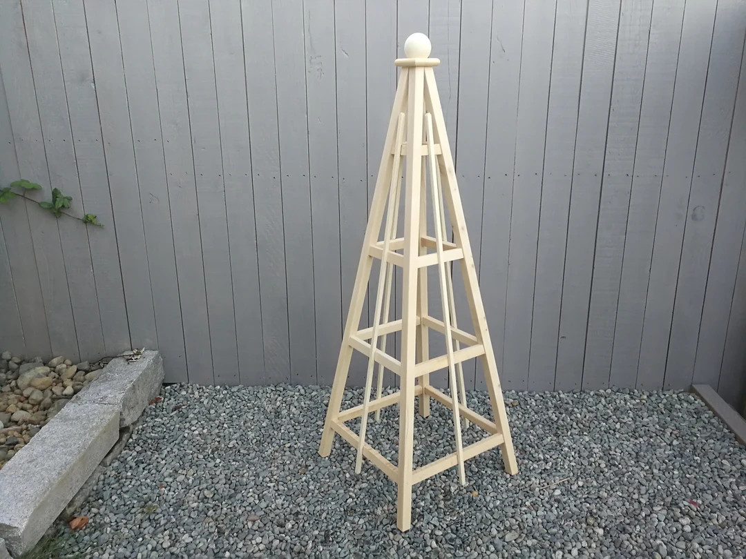 6' Yellow Cedar (Nootka Cypress) | 24" Base  | Sphere Finial | Solid Wood Obelisk  | Flat Pack Sh... | Etsy (US)