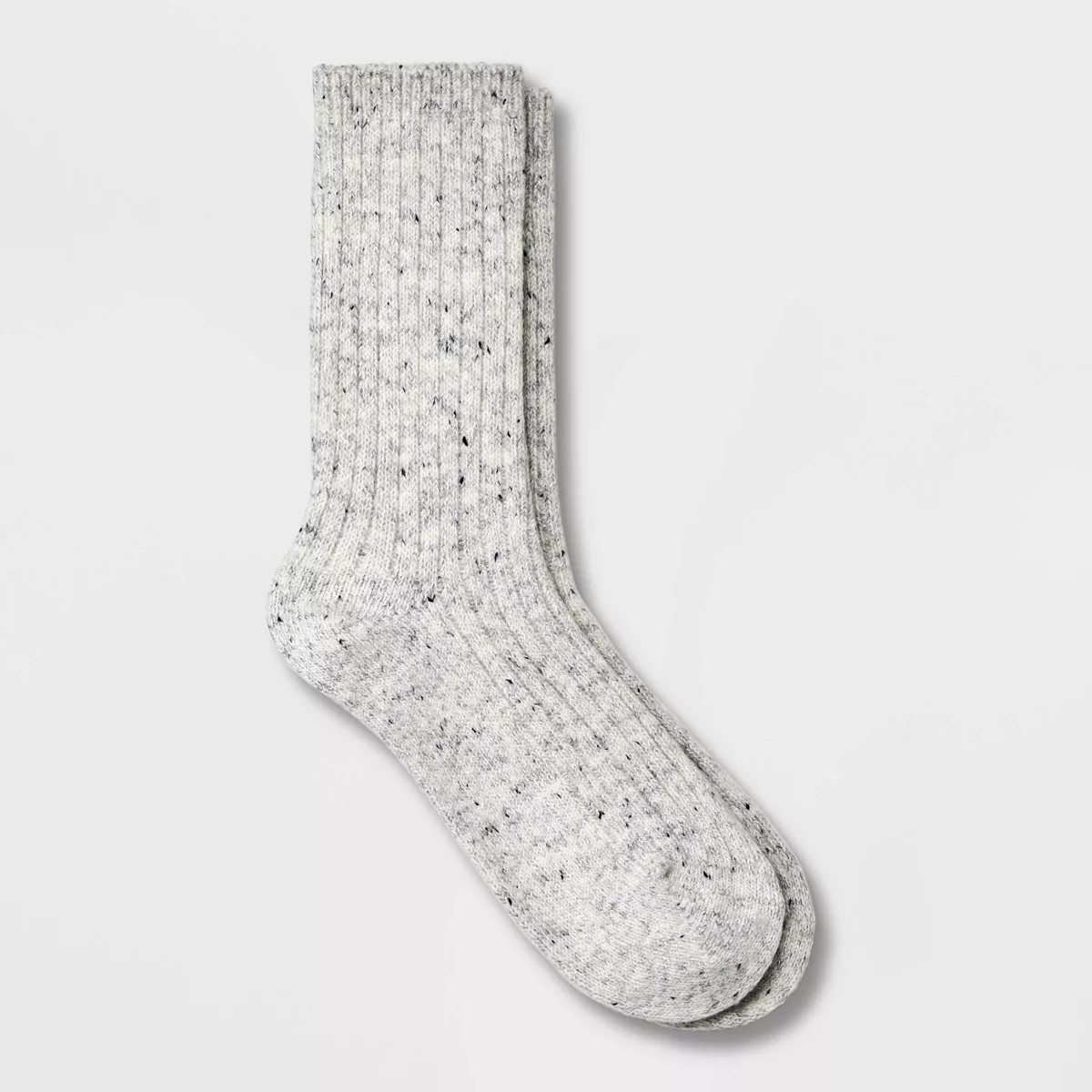 Women's Flecked Rib Supersoft Crew Boot Socks - Universal Thread™ Heather Gray 4-10 | Target