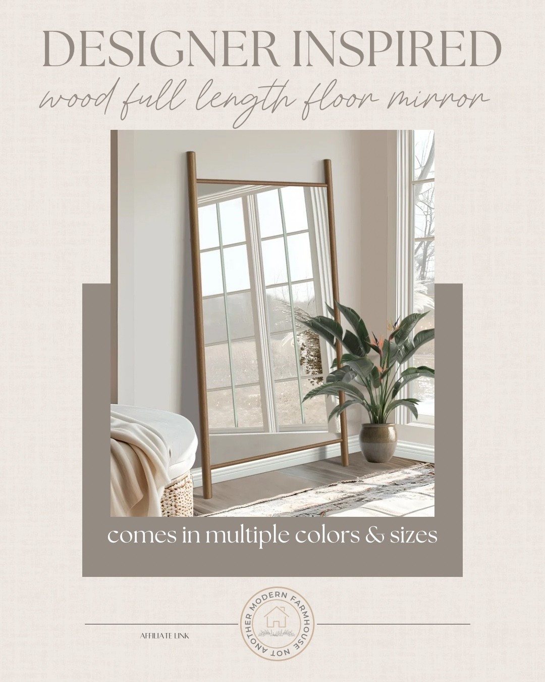 Full length floor mirror

Accent furniture, mirror, wood accents, designer inspired, home Inspo, home decor, pottery barn inspired

#LTKSaleAlert #LTKHome
