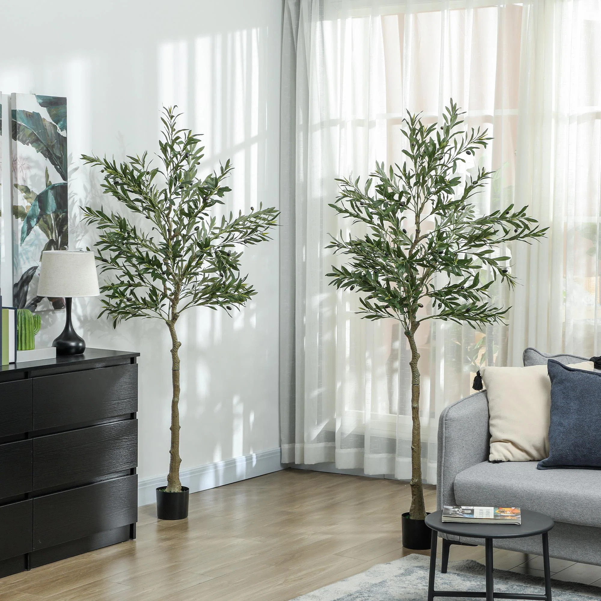 180cm Faux Olive Plant in Pot | Wayfair UK