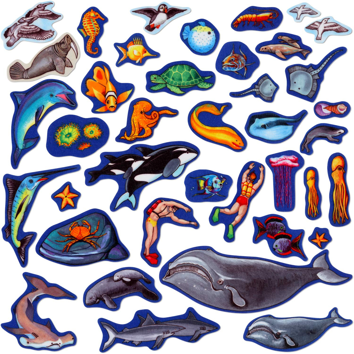 Little Folk Visuals Sea Life Precut Felt Pieces, 40 Pieces Set | Amazon (US)