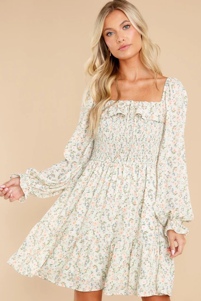 Be Amazing Mint Floral Print Dress | Red Dress 