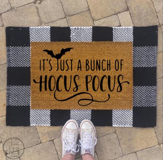 Its Just A Bunch of Hocus Pocus  Doormat  Halloween Doormat - Etsy | Etsy (US)