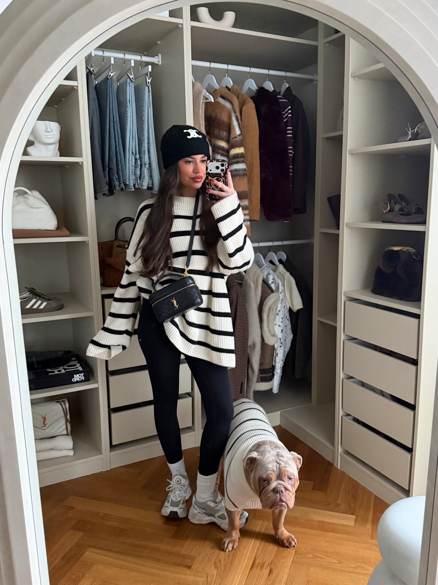Matching with my bestie 🐶🤎✨ 

I promise she’s happier than she looks 🤣 can’t beat a stripey knit, I’ve had this in my wardrobe for years and it still comes out every winter! 

#LTKwinter #LTKuk