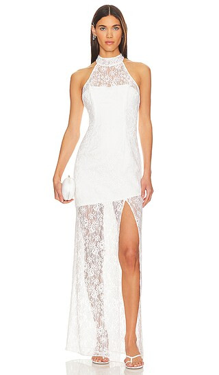 Elliot Gown in White Lace | Revolve Clothing (Global)