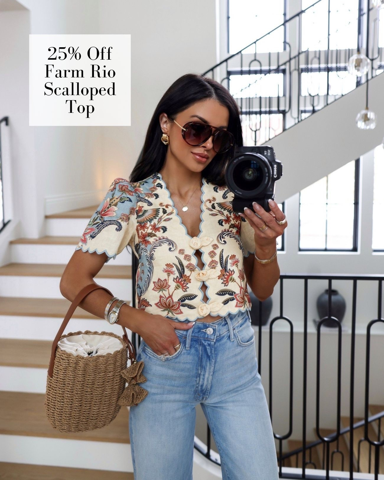 Nordstrom spring sale! Save 25% off my farm Rio scalloped top that’s been a best seller all month! I’m also linking the adorable white top which is also on sale. Wearing an XS and paired it with my flattering mother jeans.

Spring outfit ideas 

#LTKOver40 #LTKSaleAlert #LTKPetite