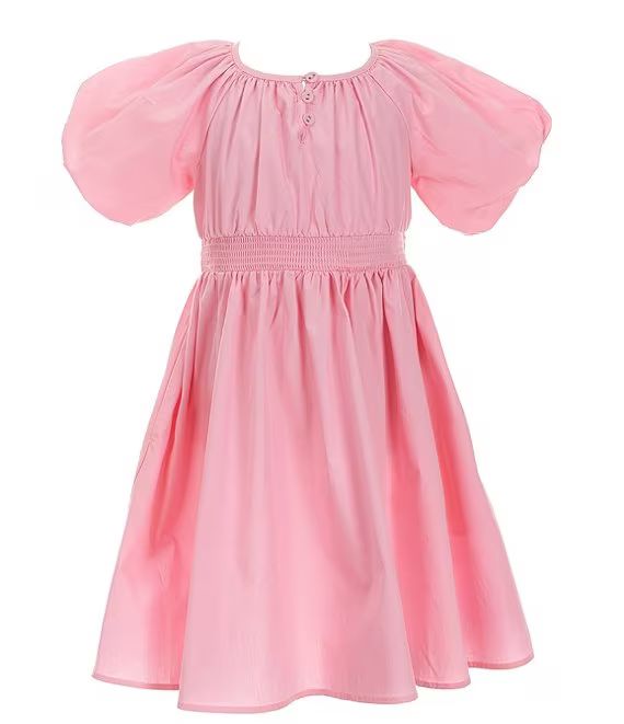 Little Girls 2T-6X Short Bubble Sleeve Midi Dress | Dillard's