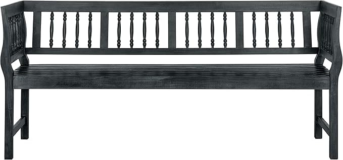 SAFAVIEH Outdoor Patio Furniture Collection – Brentwood Dark Slate Grey Distressed Acacia Wood ... | Amazon (US)