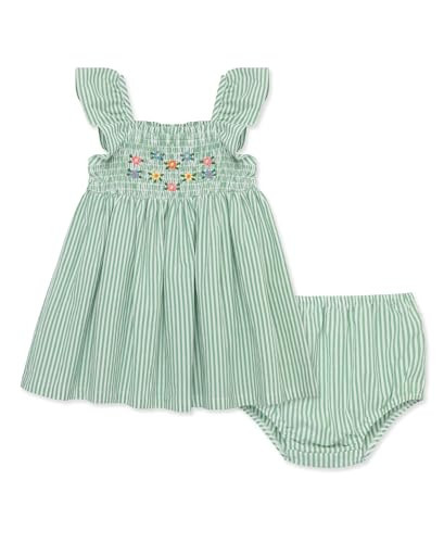 Little Me Clothes for Baby Girls' Green Embroidered Sundress and Panty Set, Green, 3 Toddler | Amazon (US)