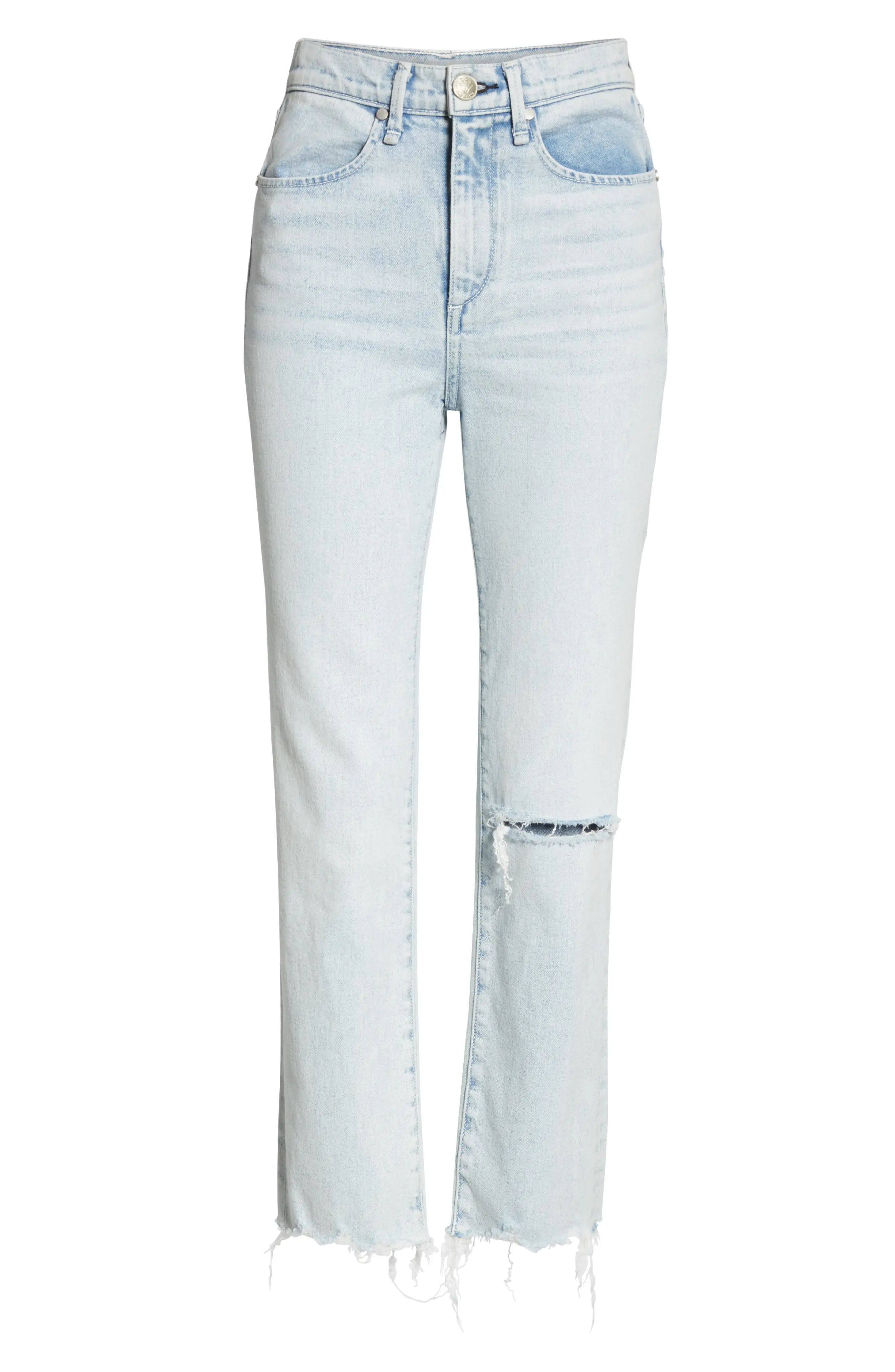 JEAN High Waist Ripped Ankle Cigarette Jeans | Nordstrom