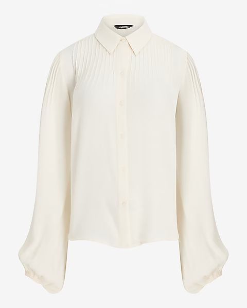 Pintuck Balloon Sleeve Shirt | Express