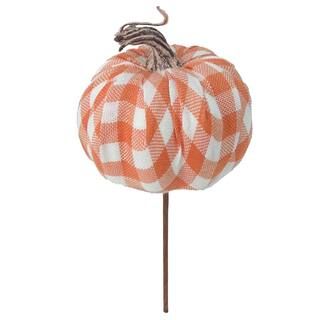 Orange & White Plaid Pumpkin Pick by Ashland® | Michaels Stores