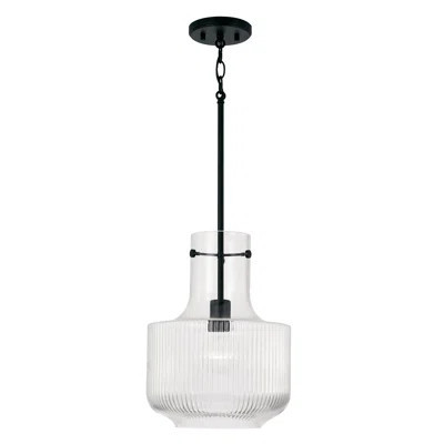Altera 1-Light Pendant With Clear Fluted Glass | Wayfair North America