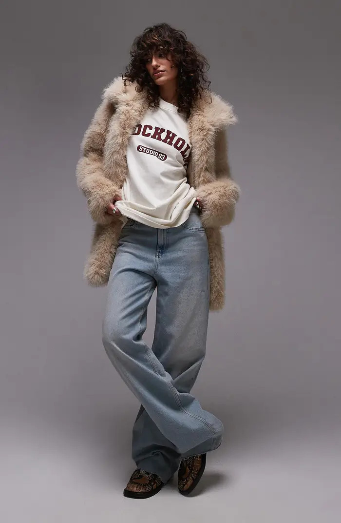 Topshop Faux Fur Coat | Nordstrom | Nordstrom