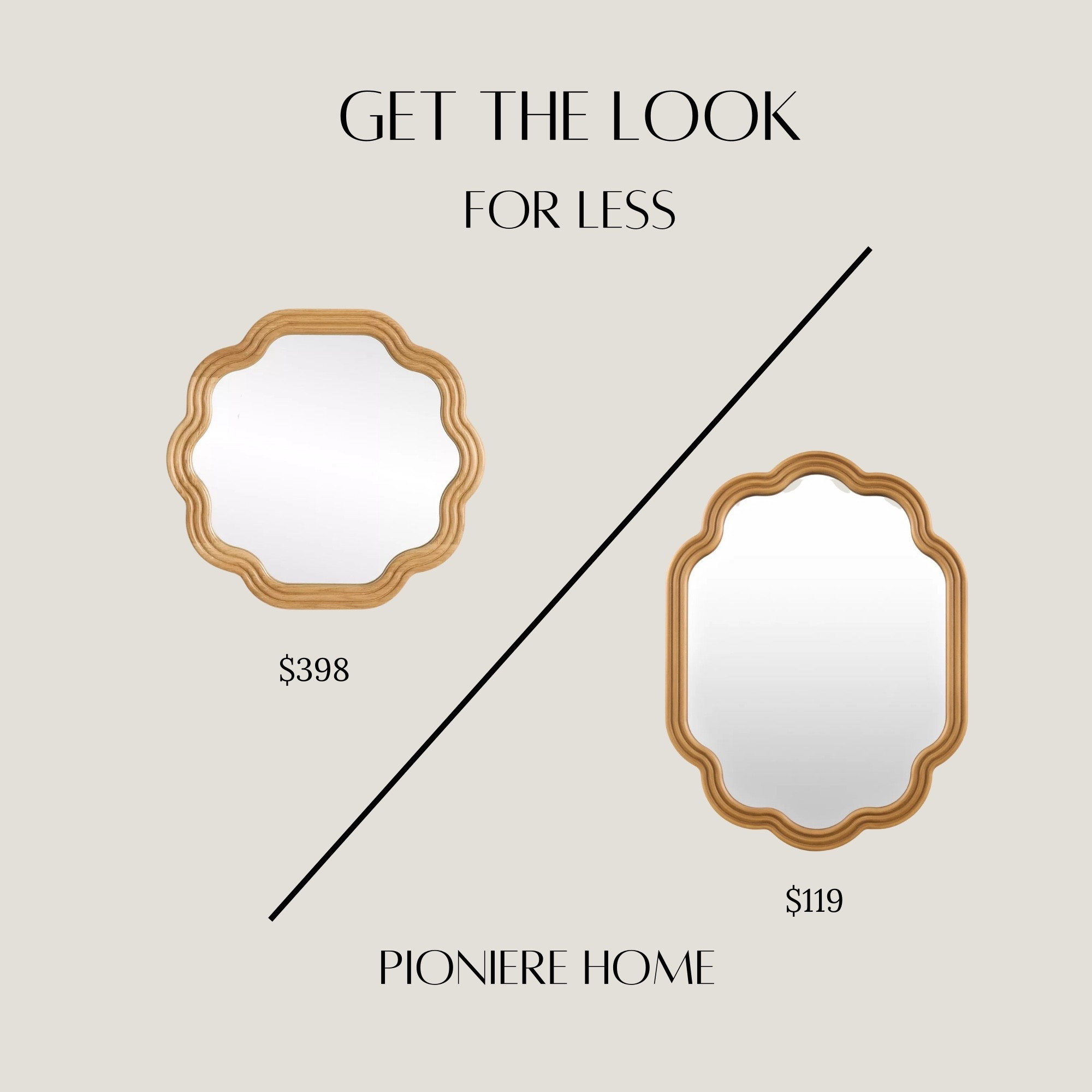 Get the look for less. Anthropologie Clara mirror dupe, wood framed mirror, scalloped mirror, designer look for less 

#LTKSeasonal #LTKSaleAlert #LTKHome