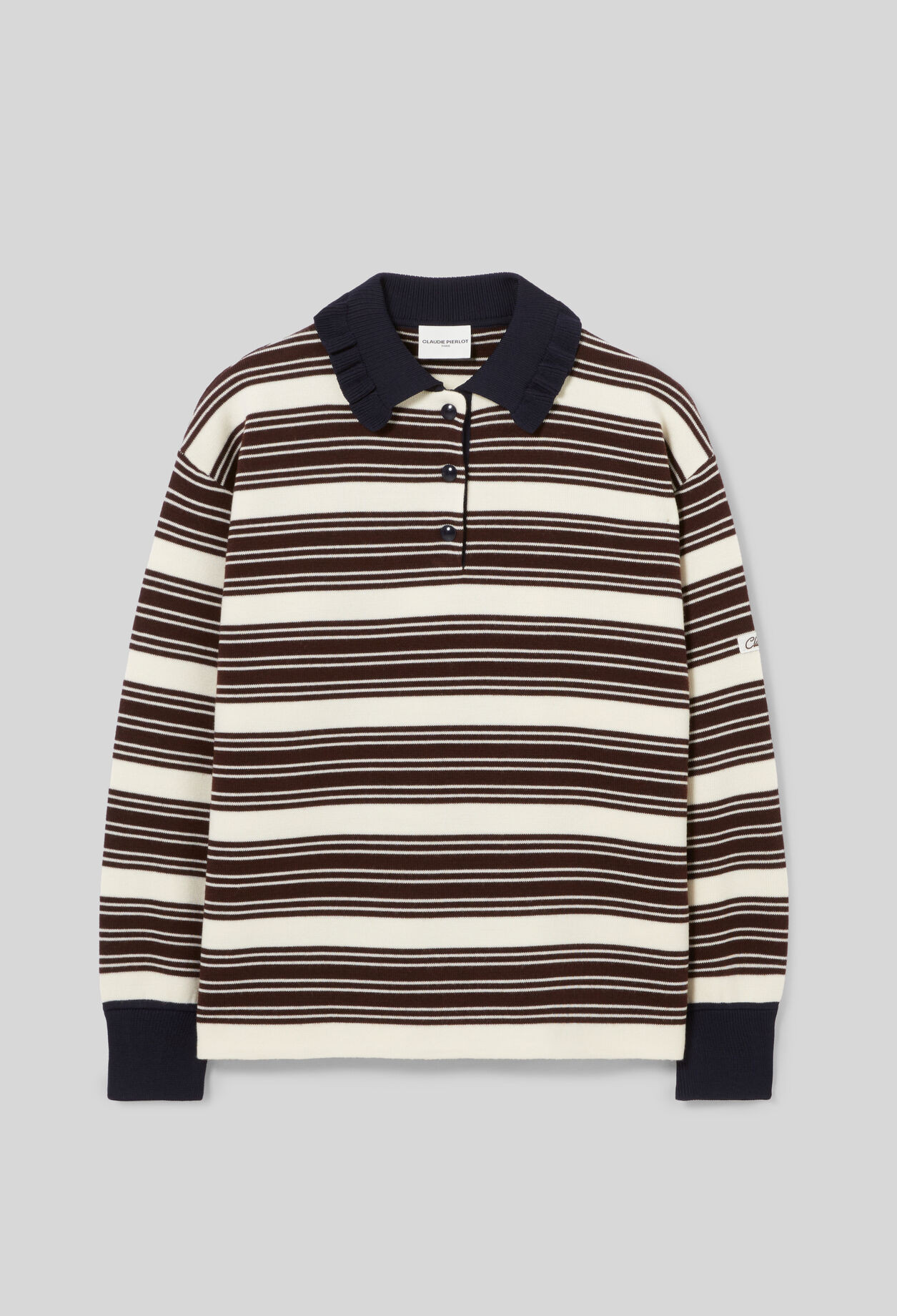Pull polo large rayures | Claudie FR | Claudie Pierlot (FR, DE, ES, UK)
