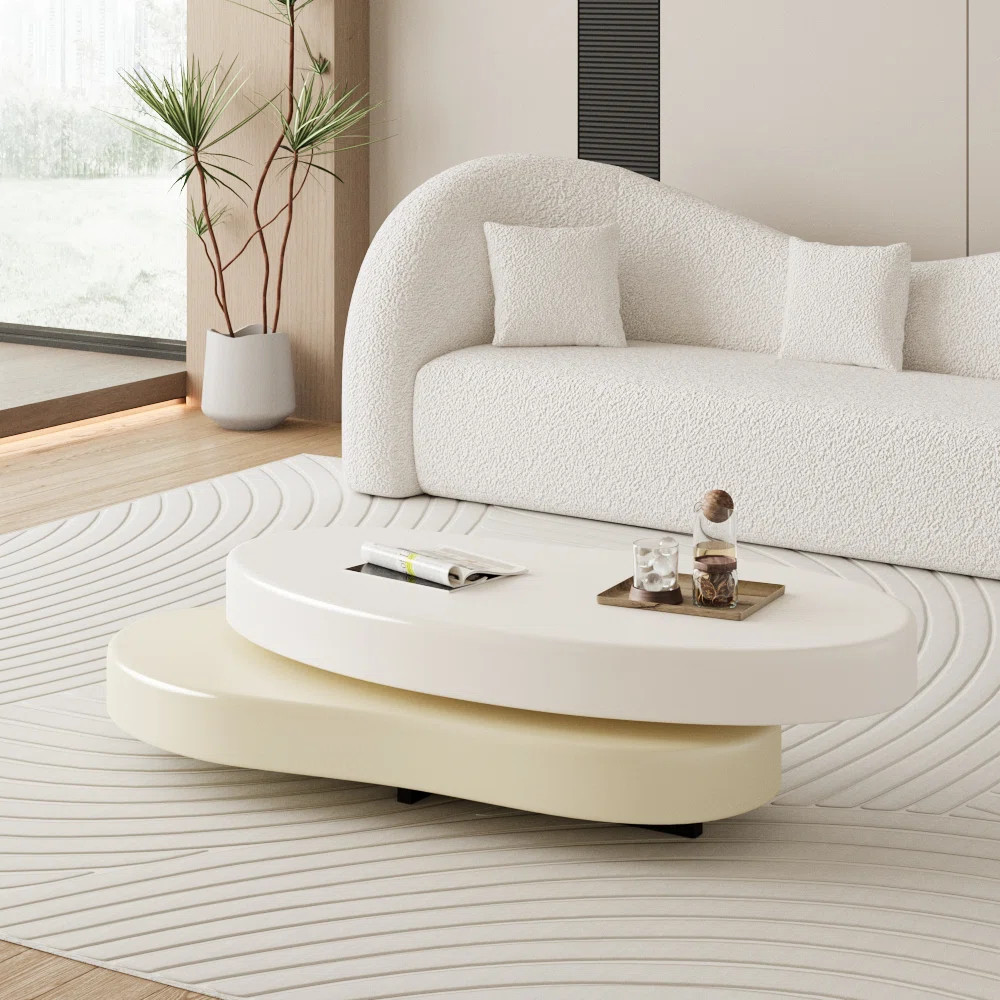 Masek Modern Extendable Coffee Table, Stylish Creative Rotating Coffee Table | Wayfair North America