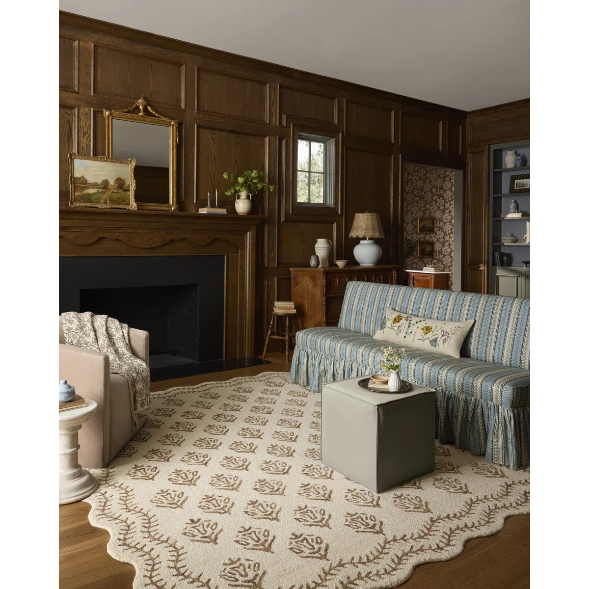 Rifle Paper Company x Loloi Lisette Ivory / Natural  Area Rug | Wayfair North America