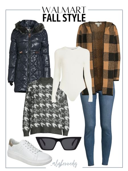 Walmart fall style, puffer jacket, cardigan, sweaters, bodysuit, sneakers, denim

#LTKsalealert #LTKSeasonal #LTKstyletip