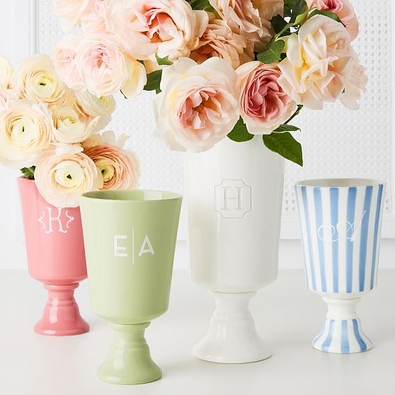 Ceramic Pedestal Vase | Mark and Graham