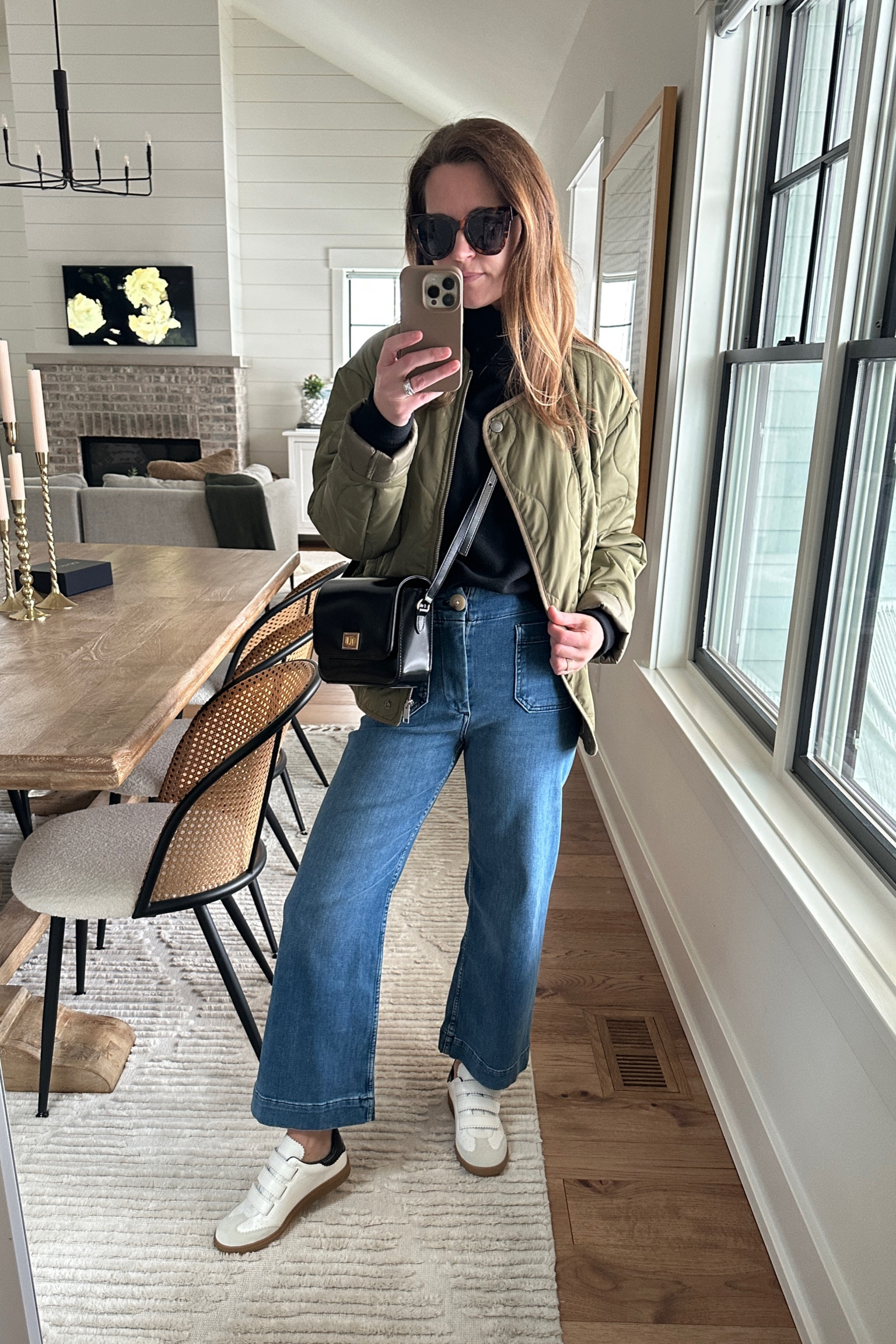 Jacket XS
Top small
Jeans 26

#LTKOver40 #LTKSeasonal #LTKStyleTip