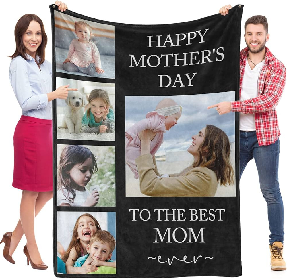 Personalized Mom Gifts for Mothers Day, Custom Blankets with Photos, Personalized Blankets with P... | Amazon (US)