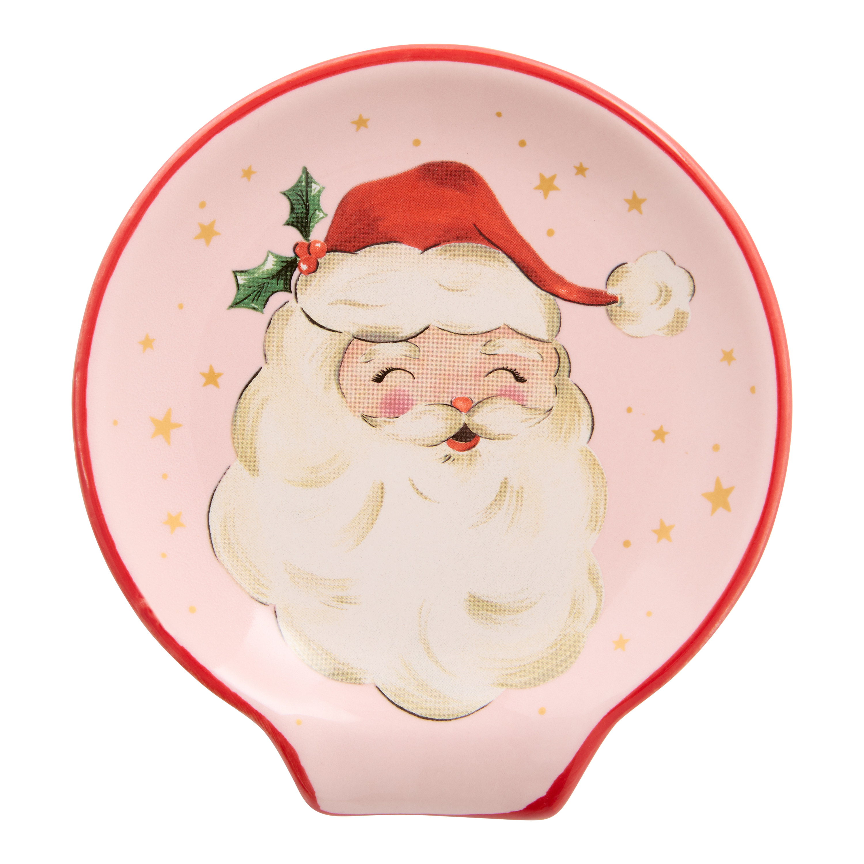 Ceramic Coming to Town Santa Hand Painted Figural Spoon Rest | World Market