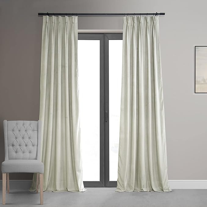 HPD Half Price Drapes Velvet Blackout Curtains/Drapes - 96 Inches Long 1 Panel Blackout Curtain S... | Amazon (US)