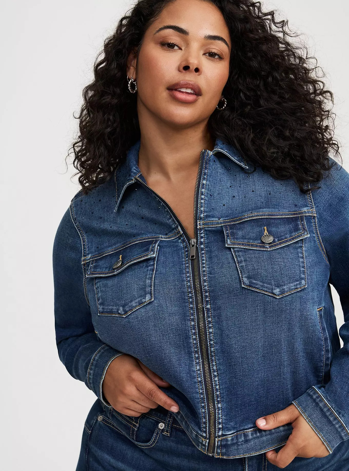 Zip Front Trucker Jacket | Torrid (US & Canada)
