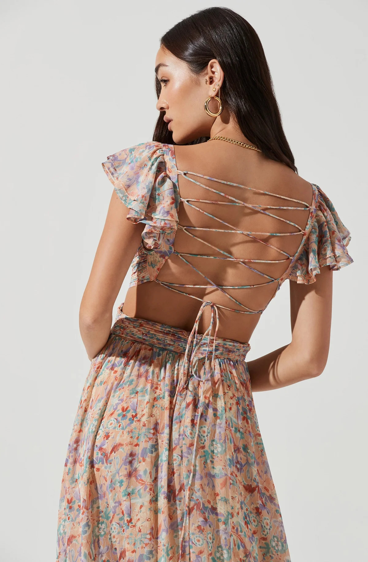 Primrose Floral Strappy Back Maxi Dress | ASTR The Label (US)