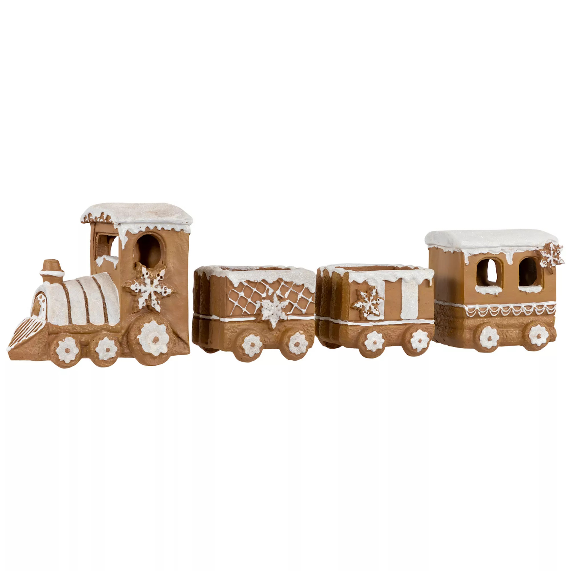 Northlight Frosted Gingerbread Train Christmas Decoration 4-piece Set | Kohl's