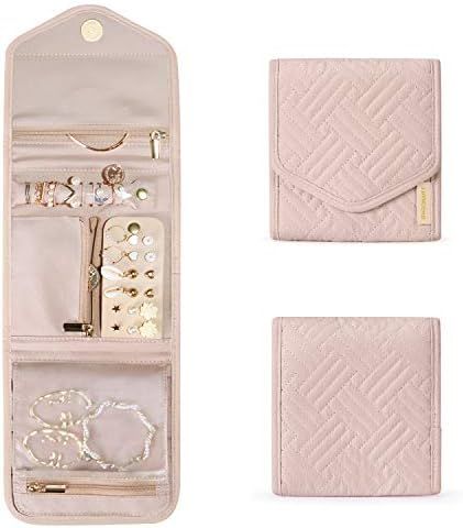 BAGSMART Travel Jewelry Organizer Roll Foldable Jewelry Case for Journey-Rings, Necklaces, Bracel... | Amazon (US)