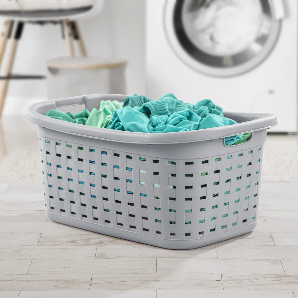 Sterilite Weave Laundry Basket, Decorative Pattern with Handles, Carry Clothes to Laundry Room & ... | Wayfair North America