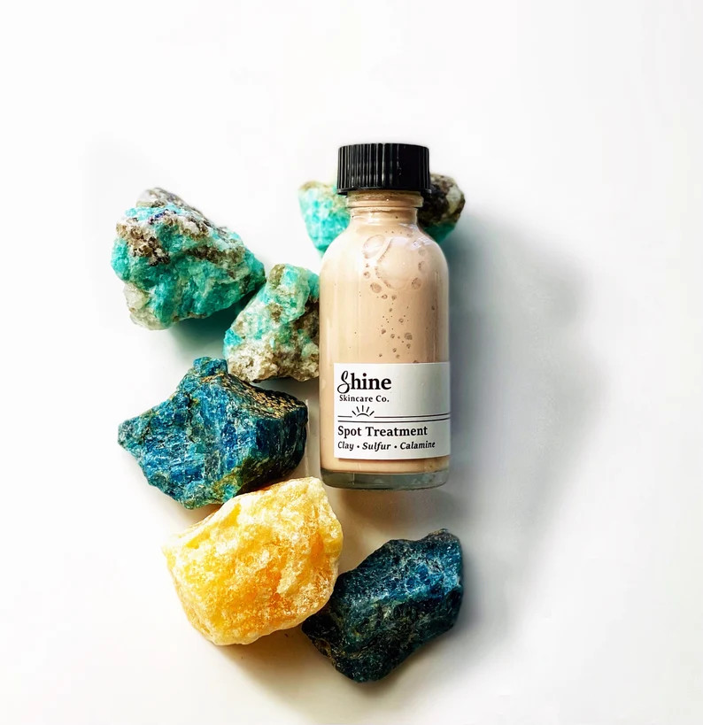 Clay + Sulfur - Spot Treatment - Natural Skincare - Drying Lotion | Etsy (US)