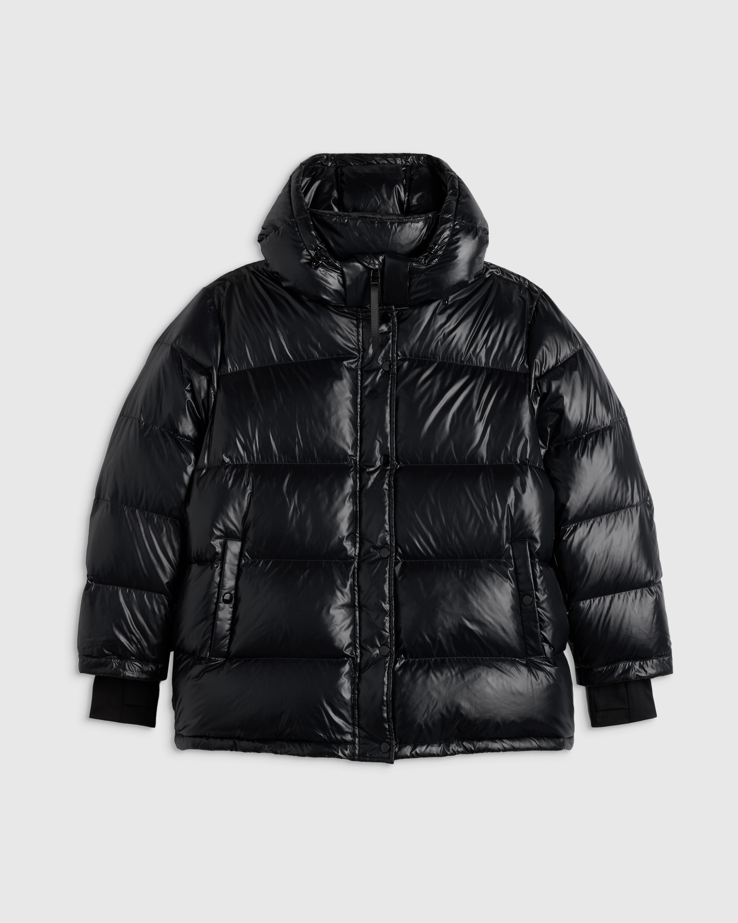 Quince | Women's Responsible Down Puffer Jacket in Shiny Black, Size 3X, Recycled Polyester | Quince